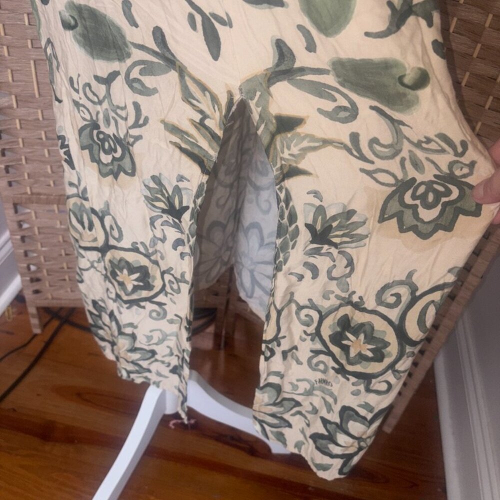 Women's FARM Rio Tropical Green Leaf Print Midi Dress size Medium - Picture 13 of 14